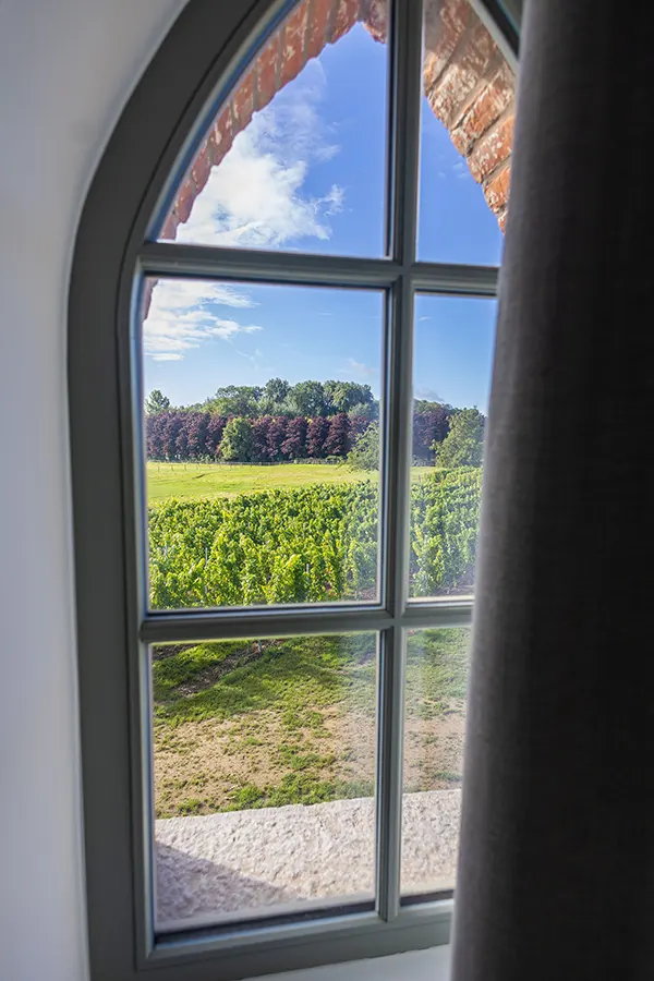 Vue de le fenêtre de la tourelle